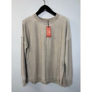 Southern Marsh Palo Verde Relaxed Sweater Burnt Taupe Women's Sz M New